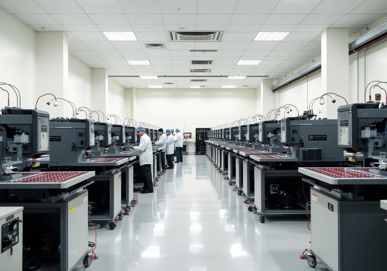 PCB assembly factory floor